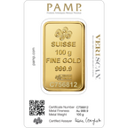 Lady Fortuna™ Gold Minted Bar - 100g