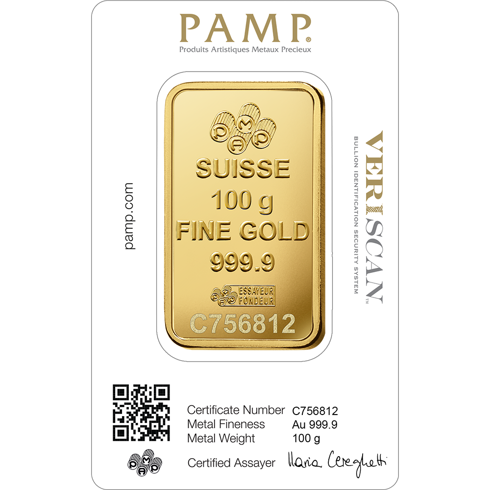 Lady Fortuna™ Gold Minted Bar - 100g
