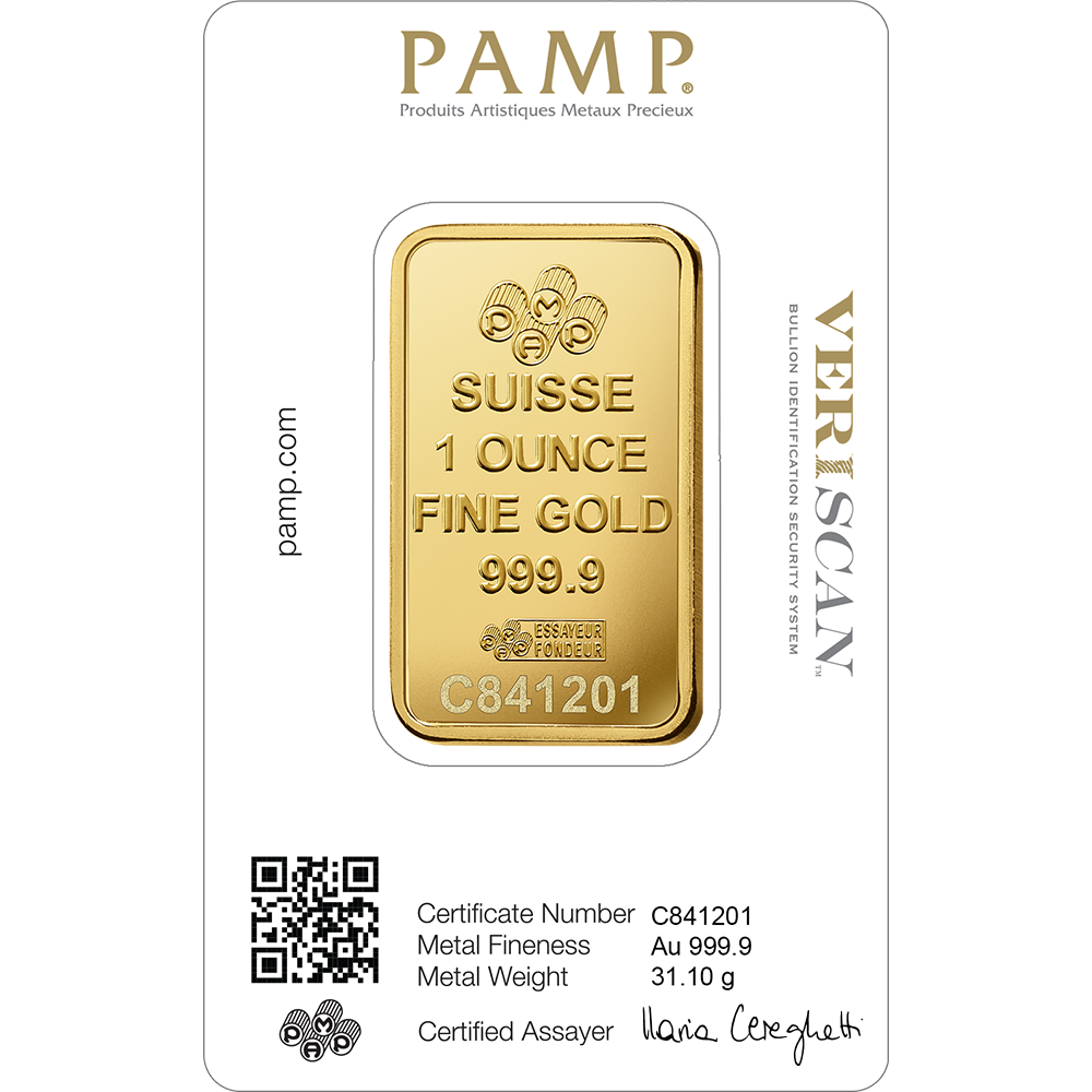 Lady Fortuna™ Gold Minted Bar - 1 oz