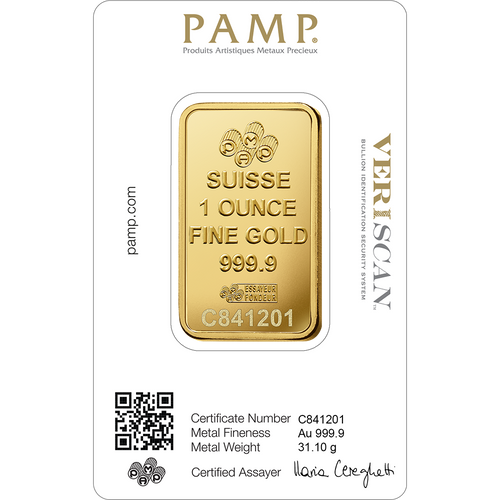 Lady Fortuna™ Gold Minted Bar - 1 oz