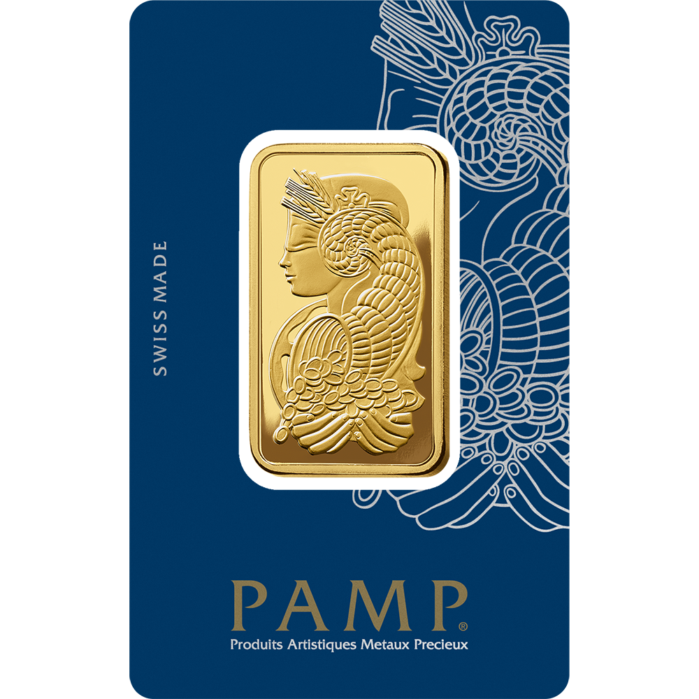 Lady Fortuna™ Gold Minted Bar - 1 oz