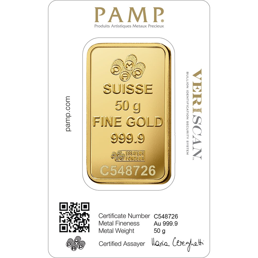 Lady Fortuna™ Gold Minted Bar - 50g